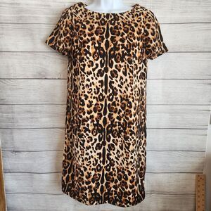 The Limited Leopard Dress XS Animal Print Shift Chic Bold Trendy